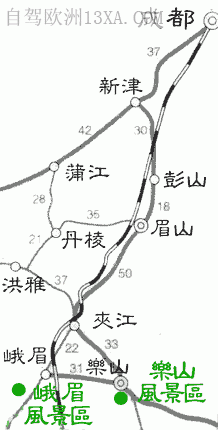成都到峨眉山路线地图.gif